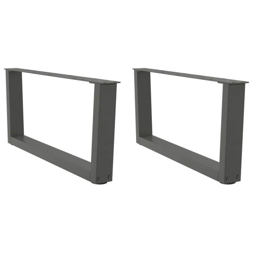 vidaXL Soffbordsben V-formade 2 st antracit 70x(30-31,3) cm stål