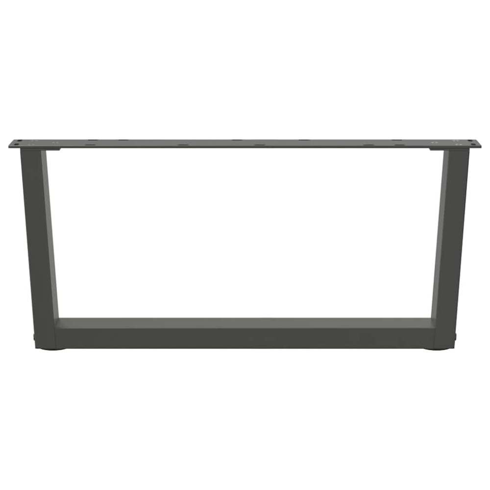 Produktbild för Soffbordsben V-formade 2 st antracit 70x(30-31,3) cm stål