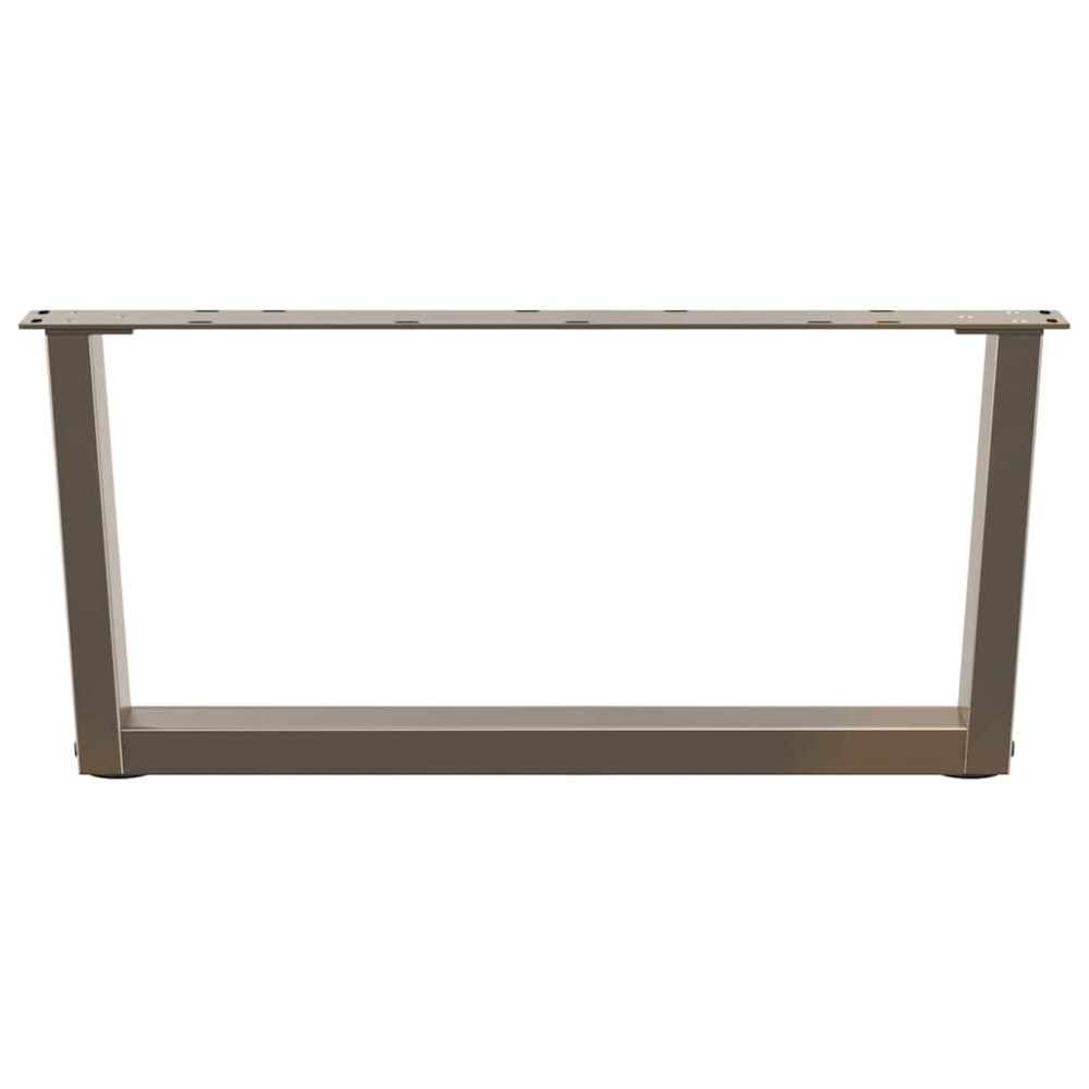 Produktbild för Soffbordsben V-formade 2 st naturstål 70x(30-31,3) cm stål