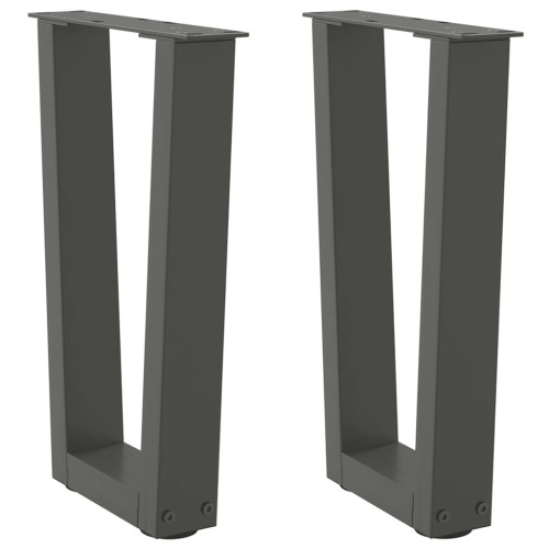 vidaXL Soffbordsben V-formade 2 st antracit 28x(42-43,3) cm stål