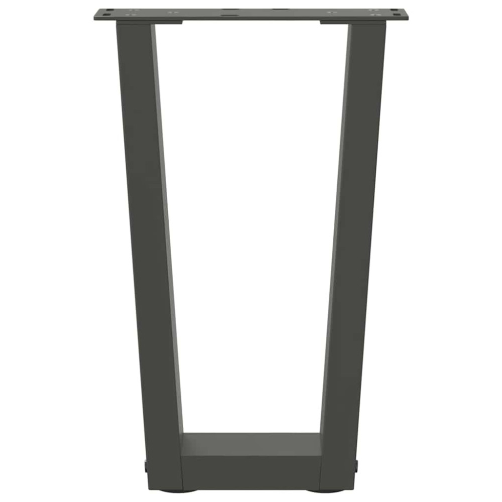 Produktbild för Soffbordsben V-formade 2 st antracit 28x(42-43,3) cm stål