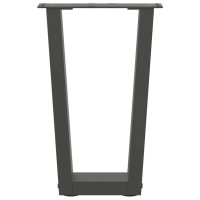 Produktbild för Soffbordsben V-formade 2 st antracit 28x(42-43,3) cm stål