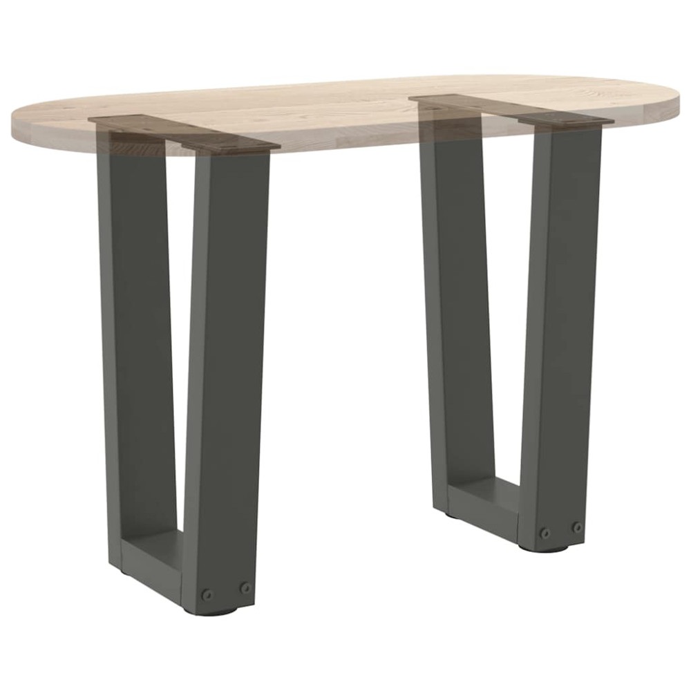 Produktbild för Soffbordsben V-formade 2 st antracit 28x(42-43,3) cm stål