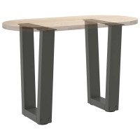 Produktbild för Soffbordsben V-formade 2 st antracit 28x(42-43,3) cm stål