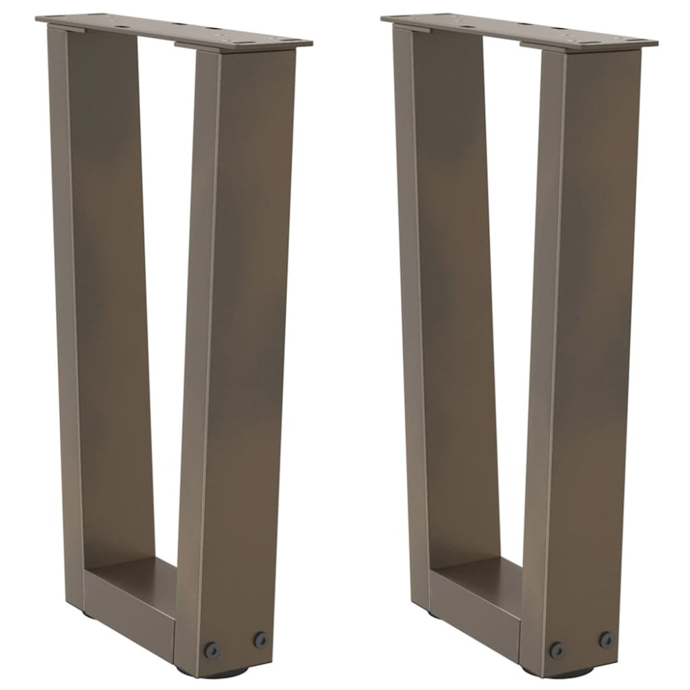 Produktbild för Soffbordsben V-formade 2 st naturstål 28x(42-43,3) cm stål