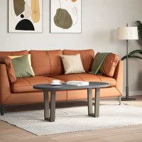 Produktbild för Soffbordsben V-formade 2 st naturstål 28x(42-43,3) cm stål