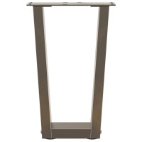 Produktbild för Soffbordsben V-formade 2 st naturstål 28x(42-43,3) cm stål