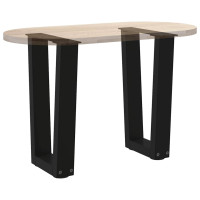 Produktbild för Soffbordsben V-formade 2 st svarta 38x(42-43,3) cm stål
