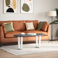 Produktbild för Soffbordsben V-formade 2 st vita 38x(42-43,3) cm stål