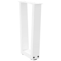 Produktbild för Soffbordsben V-formade 2 st vita 38x(42-43,3) cm stål