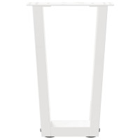 Produktbild för Soffbordsben V-formade 2 st vita 38x(42-43,3) cm stål