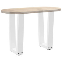 Produktbild för Soffbordsben V-formade 2 st vita 38x(42-43,3) cm stål