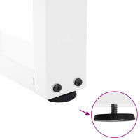 Produktbild för Soffbordsben V-formade 2 st vita 38x(42-43,3) cm stål