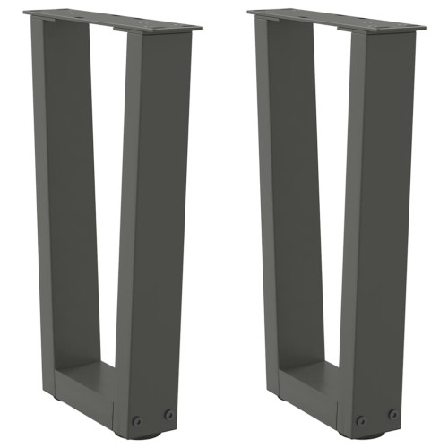 vidaXL Soffbordsben V-formade 2 st antracit 38x(42-43,3) cm stål