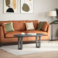 Produktbild för Soffbordsben V-formade 2 st antracit 38x(42-43,3) cm stål