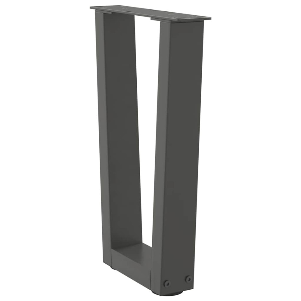 Produktbild för Soffbordsben V-formade 2 st antracit 38x(42-43,3) cm stål