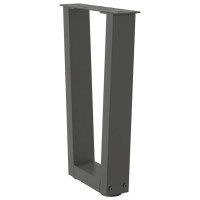 Produktbild för Soffbordsben V-formade 2 st antracit 38x(42-43,3) cm stål