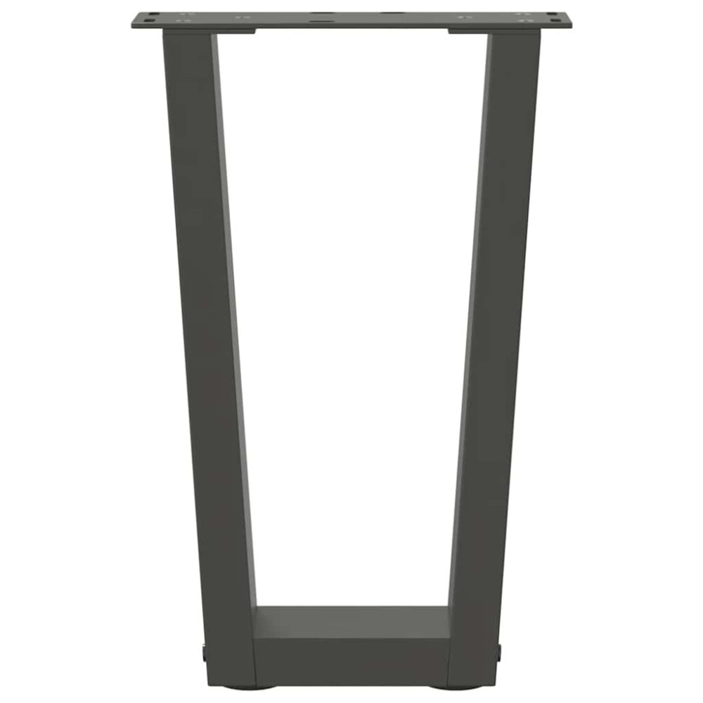 Produktbild för Soffbordsben V-formade 2 st antracit 38x(42-43,3) cm stål