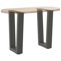 Produktbild för Soffbordsben V-formade 2 st antracit 38x(42-43,3) cm stål