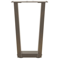 Produktbild för Soffbordsben V-formade 2 st naturstål 38x(42-43,3) cm stål