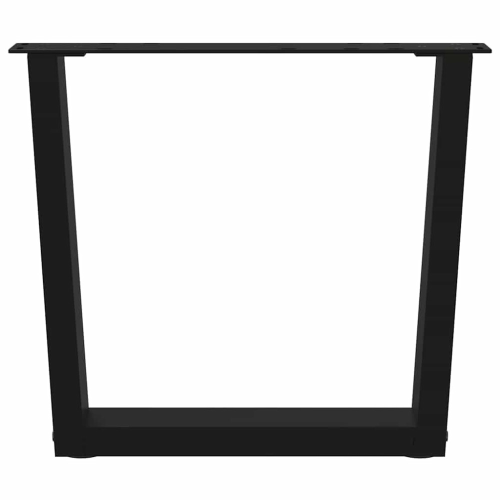 Produktbild för Soffbordsben V-formade 2 st svarta 50x(42-43,3) cm stål
