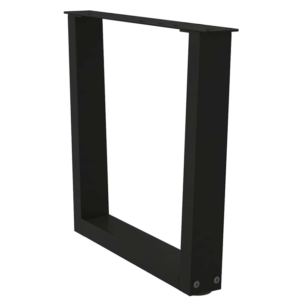 Produktbild för Soffbordsben V-formade 2 st svarta 50x(42-43,3) cm stål