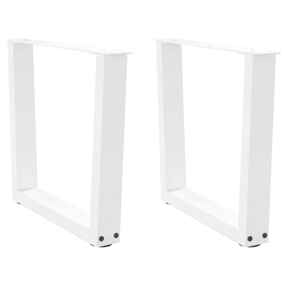 Produktbild för Soffbordsben V-formade 2 st vita 50x(42-43,3) cm stål