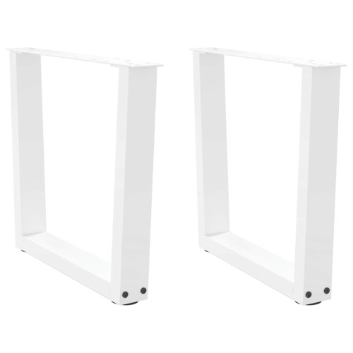 vidaXL Soffbordsben V-formade 2 st vita 50x(42-43,3) cm stål