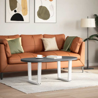 Produktbild för Soffbordsben V-formade 2 st vita 50x(42-43,3) cm stål