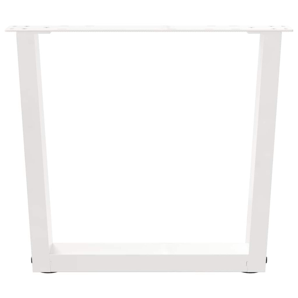 Produktbild för Soffbordsben V-formade 2 st vita 50x(42-43,3) cm stål