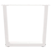 Produktbild för Soffbordsben V-formade 2 st vita 50x(42-43,3) cm stål