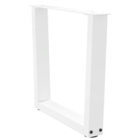 Produktbild för Soffbordsben V-formade 2 st vita 50x(42-43,3) cm stål