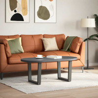Produktbild för Soffbordsben V-formade 2 st antracit 50x(42-43,3) cm stål