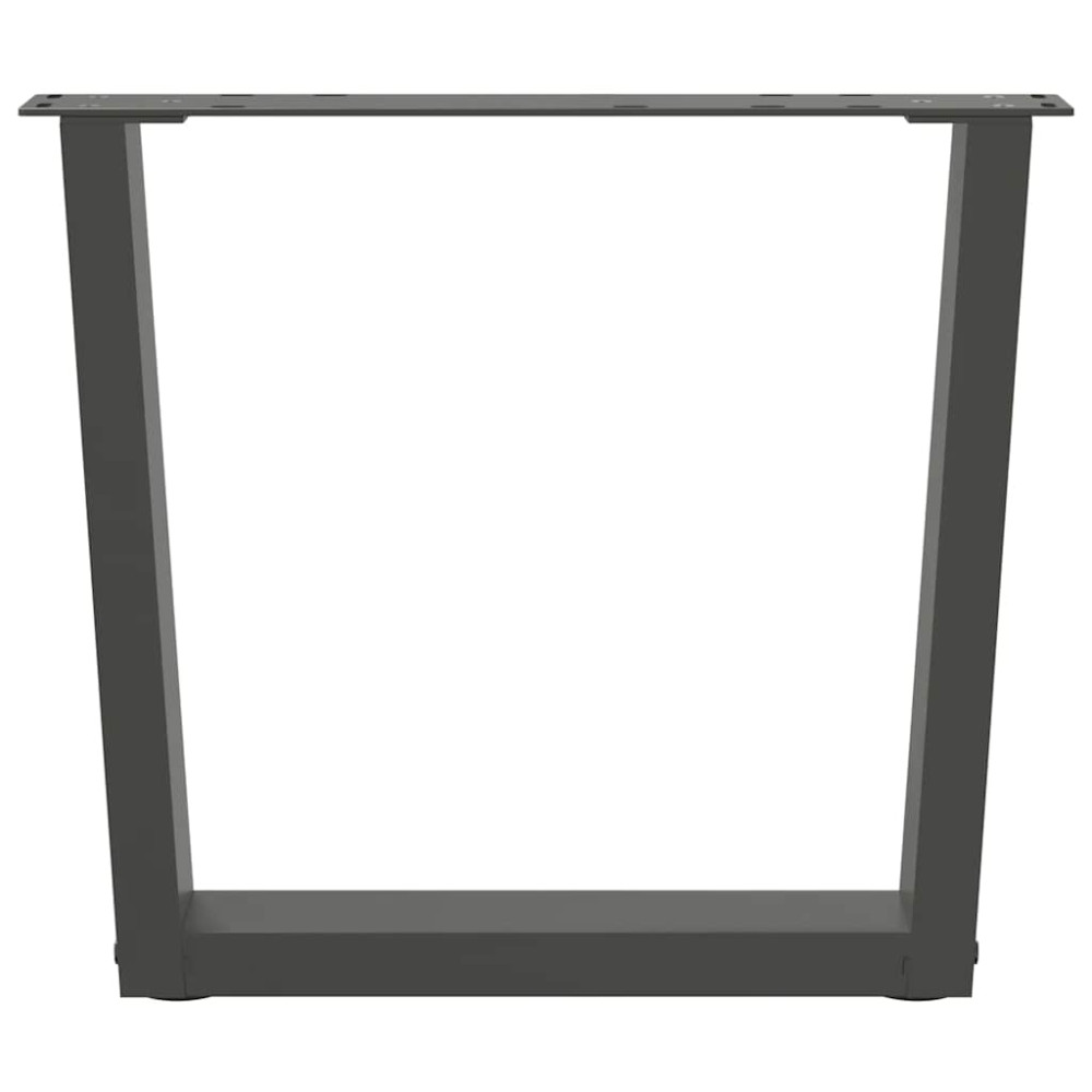 Produktbild för Soffbordsben V-formade 2 st antracit 50x(42-43,3) cm stål