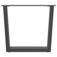 Produktbild för Soffbordsben V-formade 2 st antracit 50x(42-43,3) cm stål