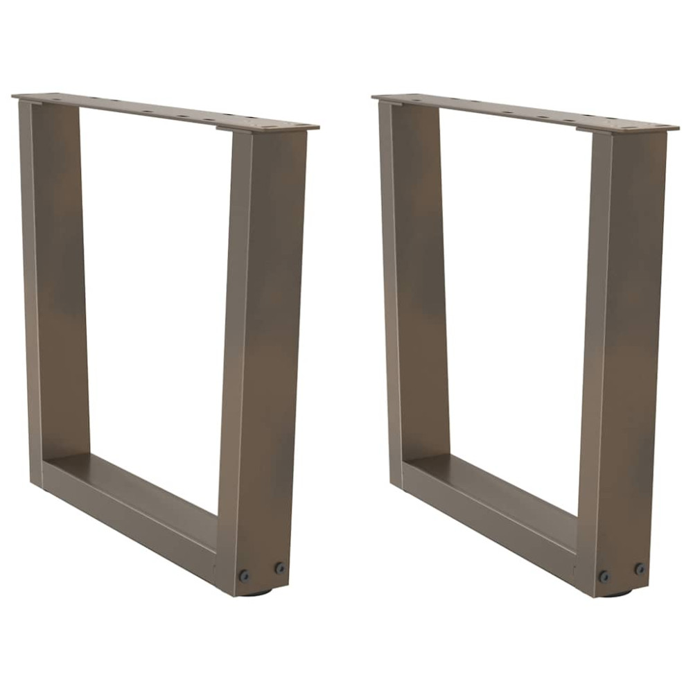 Produktbild för Soffbordsben V-formade 2 st naturstål 50x(42-43,3) cm stål