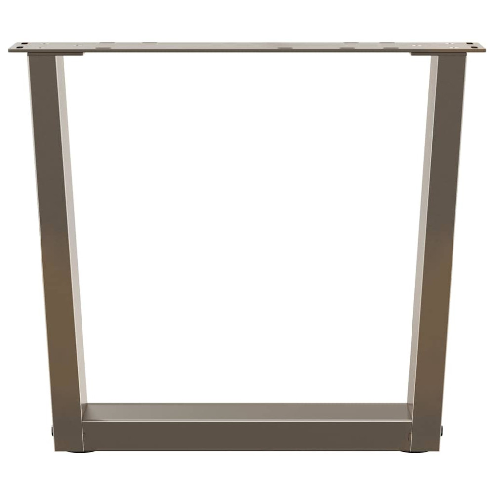 Produktbild för Soffbordsben V-formade 2 st naturstål 50x(42-43,3) cm stål