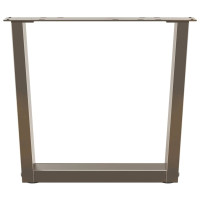 Produktbild för Soffbordsben V-formade 2 st naturstål 50x(42-43,3) cm stål