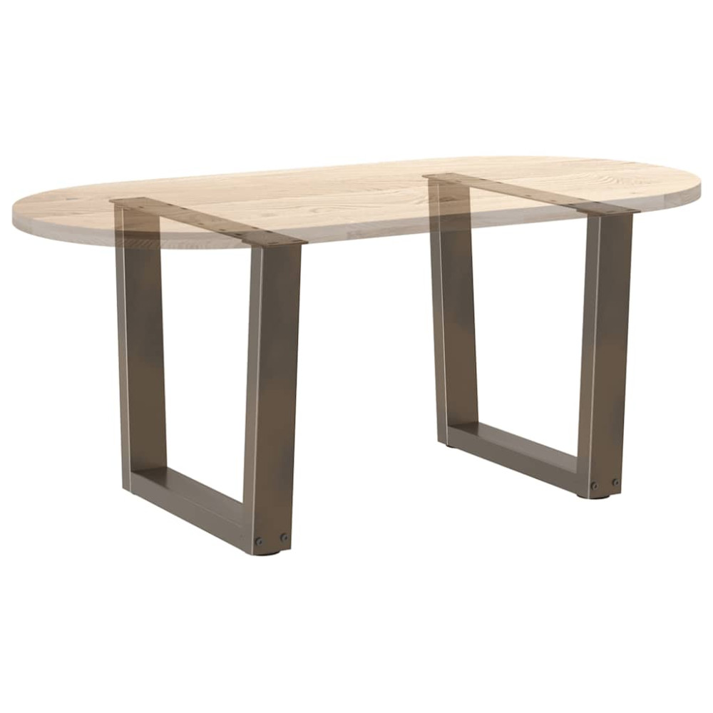 Produktbild för Soffbordsben V-formade 2 st naturstål 50x(42-43,3) cm stål