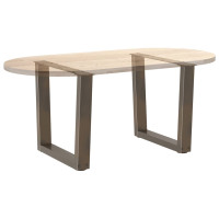 Produktbild för Soffbordsben V-formade 2 st naturstål 50x(42-43,3) cm stål