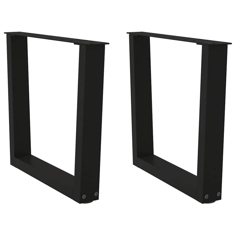 Produktbild för Soffbordsben V-formade 2 st svarta 60x(42-43,3) cm stål