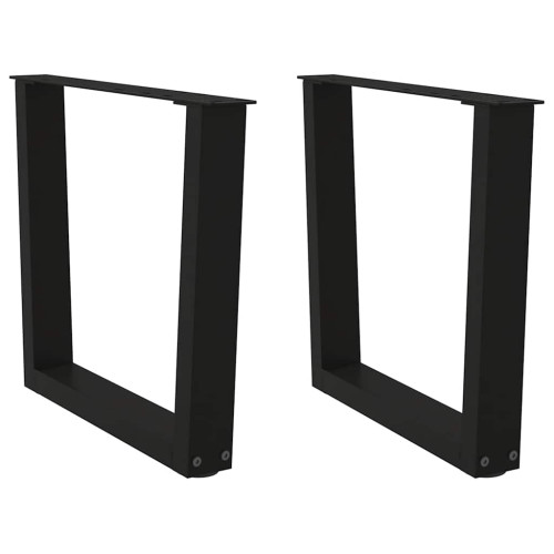 vidaXL Soffbordsben V-formade 2 st svarta 60x(42-43,3) cm stål