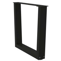 Produktbild för Soffbordsben V-formade 2 st svarta 60x(42-43,3) cm stål
