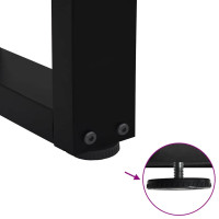 Produktbild för Soffbordsben V-formade 2 st svarta 60x(42-43,3) cm stål