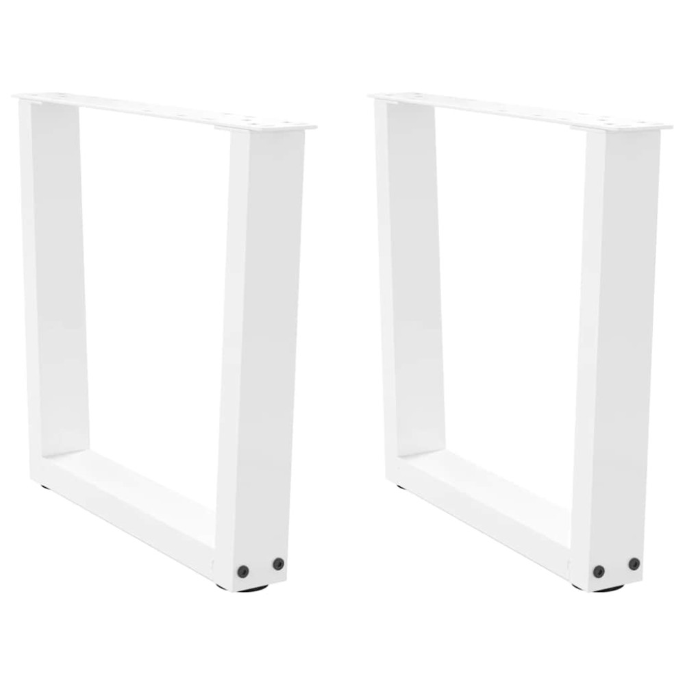 Produktbild för Soffbordsben V-formade 2 st vita 60x(42-43,3) cm stål