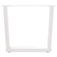Produktbild för Soffbordsben V-formade 2 st vita 60x(42-43,3) cm stål