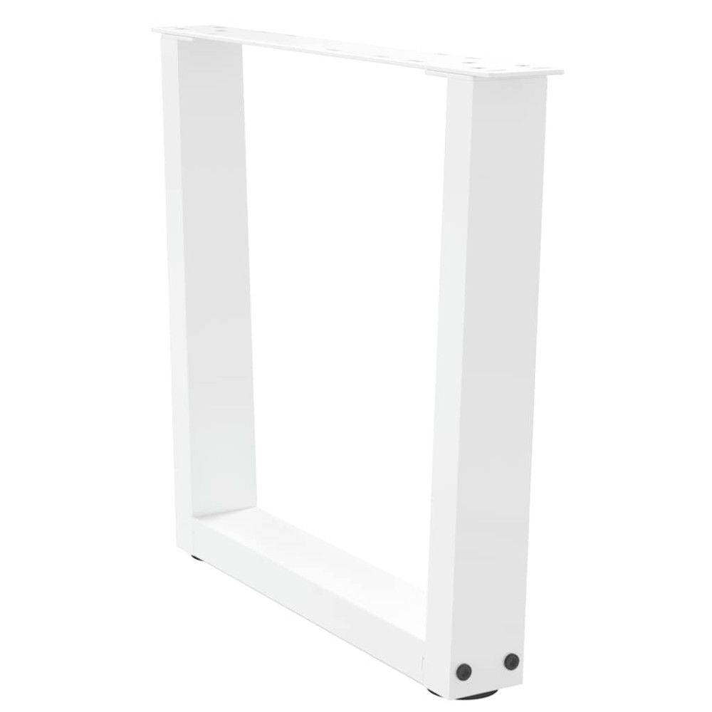 Produktbild för Soffbordsben V-formade 2 st vita 60x(42-43,3) cm stål