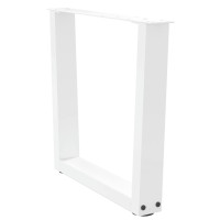 Produktbild för Soffbordsben V-formade 2 st vita 60x(42-43,3) cm stål