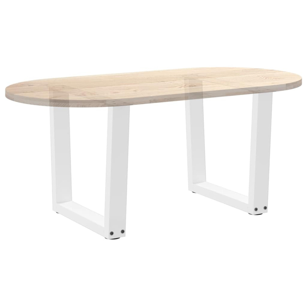 Produktbild för Soffbordsben V-formade 2 st vita 60x(42-43,3) cm stål
