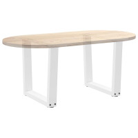 Produktbild för Soffbordsben V-formade 2 st vita 60x(42-43,3) cm stål